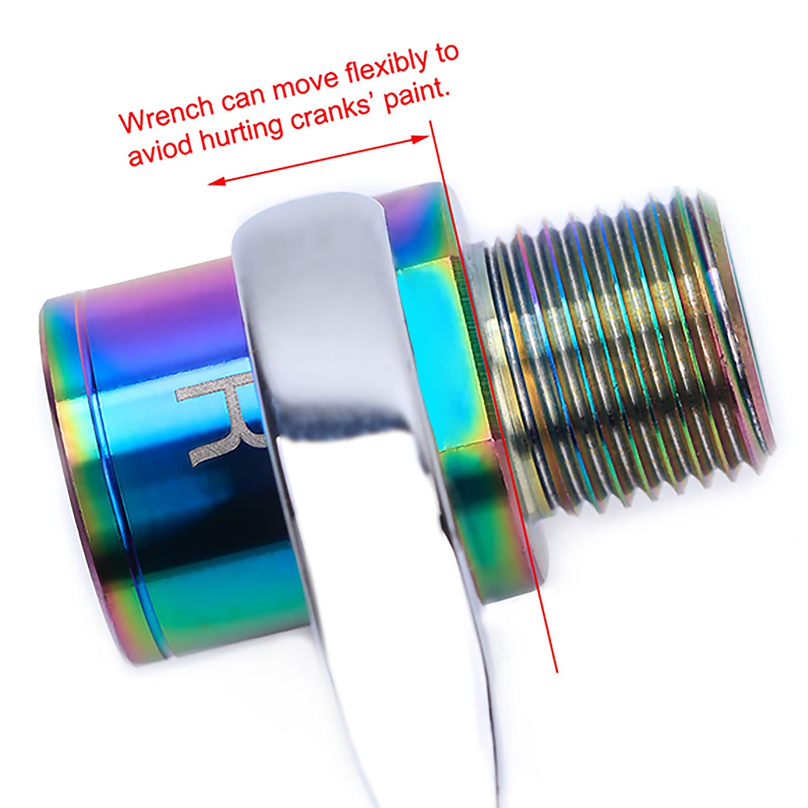 Bike Pedal Extenders, Titanium Alloy Extended Pedal Spacer With Washers Extended 16/20Mm Hollow Foot Pedal Extenders For 9/16''