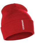 Daxton Vertical Usa Cities Cuffed Beanie Winter Knit Hat Skully Cap, San Francisco Red White