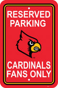 Fremont Die NCAA Louisville Cardinals Team Sign, 12 x 18, Reserved Parking Sign