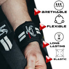 Beast Rage Wrist Wraps Weight Lifting Training Muscle Building Performance Fitness Training Gym Straps Thumb Loop Support Stretc