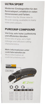 Continental Ultra Sport Iii 700X23 Black Folding Puregrip