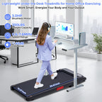 Electric Treadmills for Home with Incline, Walking Pad Treadmill with Handle Bar, 0.6-7.6MPH Portable Small Treadmills with Hand