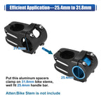 X Autohaux 2 Pair Bike Handlebar Shim 25.4 To 31.8Mm Shim Bicycle Handlebar Stem Shim Adapter Size Reducer Sleeve Spacers Clamp