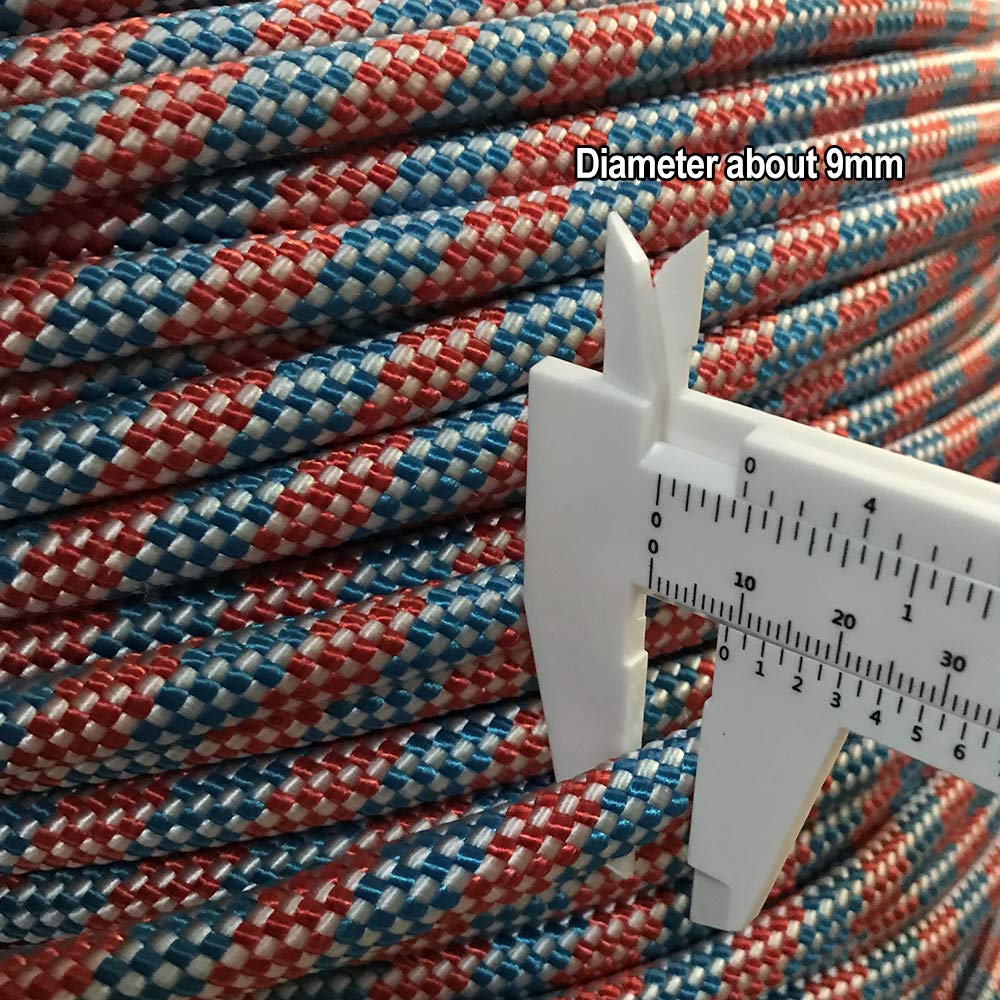 Desert & Fox Outdoor Emergency Rope,Camping Ropes Climbing Ropes Diameter 9Mm 10M/20M/30M/50M Wear Resistant High Strength Hikin