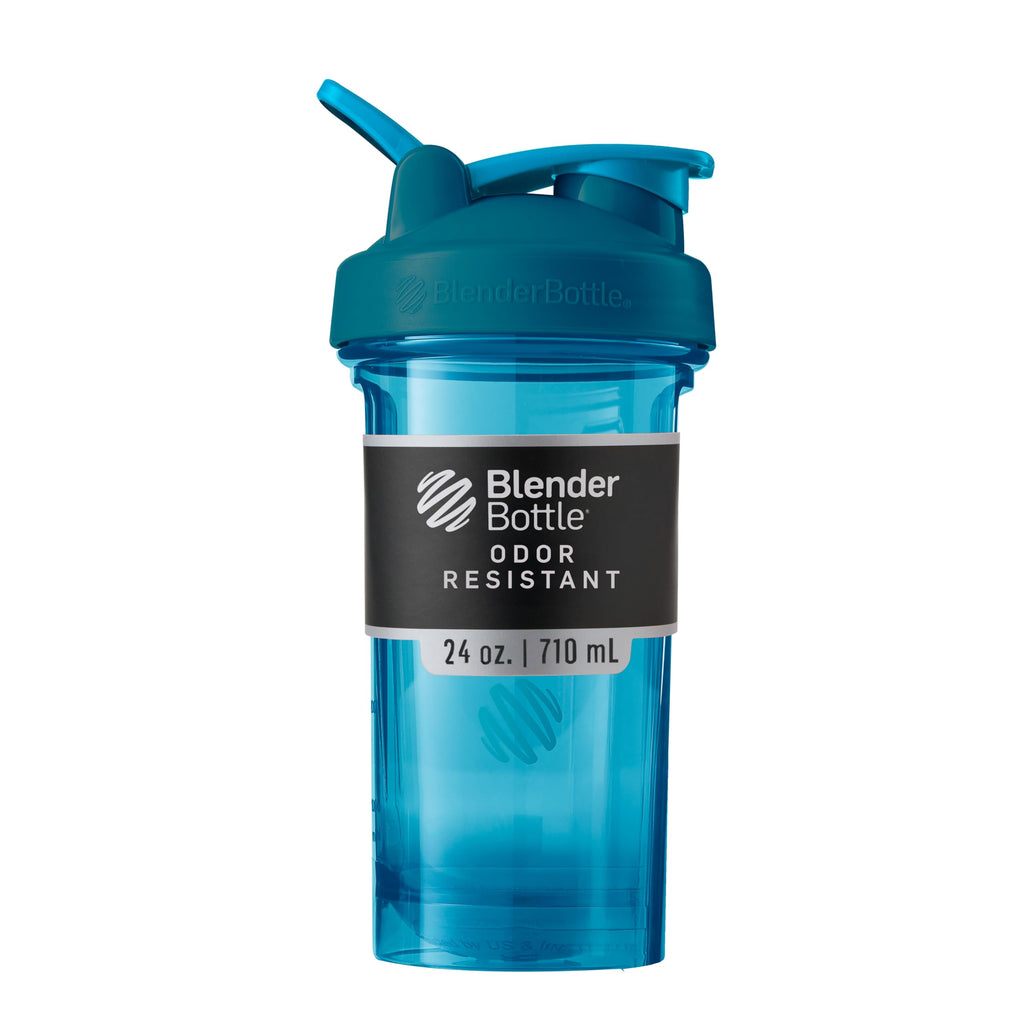 BlenderBottle Shaker Bottle Pro Series Perfect for Protein Shakes and Pre Workout, 24-Ounce, Ocean Blue