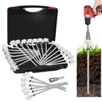 30 Pack 8 Screw In Tent Stakes Heavy Duty- Ground Anchors Screw- Tent Pegs Camping Stakes- Hex Pegs Drillable Tent Stakes And He