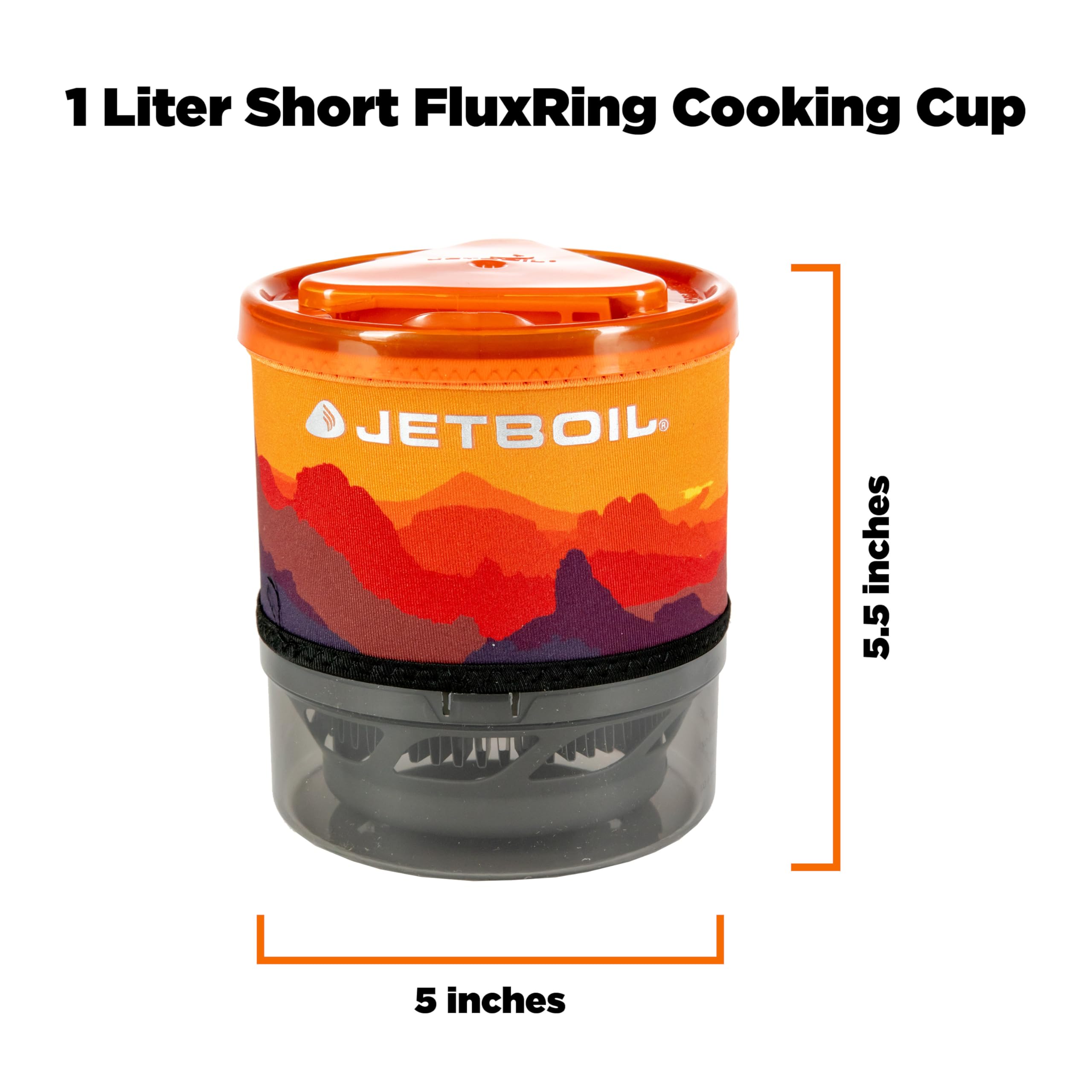 Jetboil Minimo Camping And Backpacking Stove Cooking System With Adjustable Heat Control (Sunset)