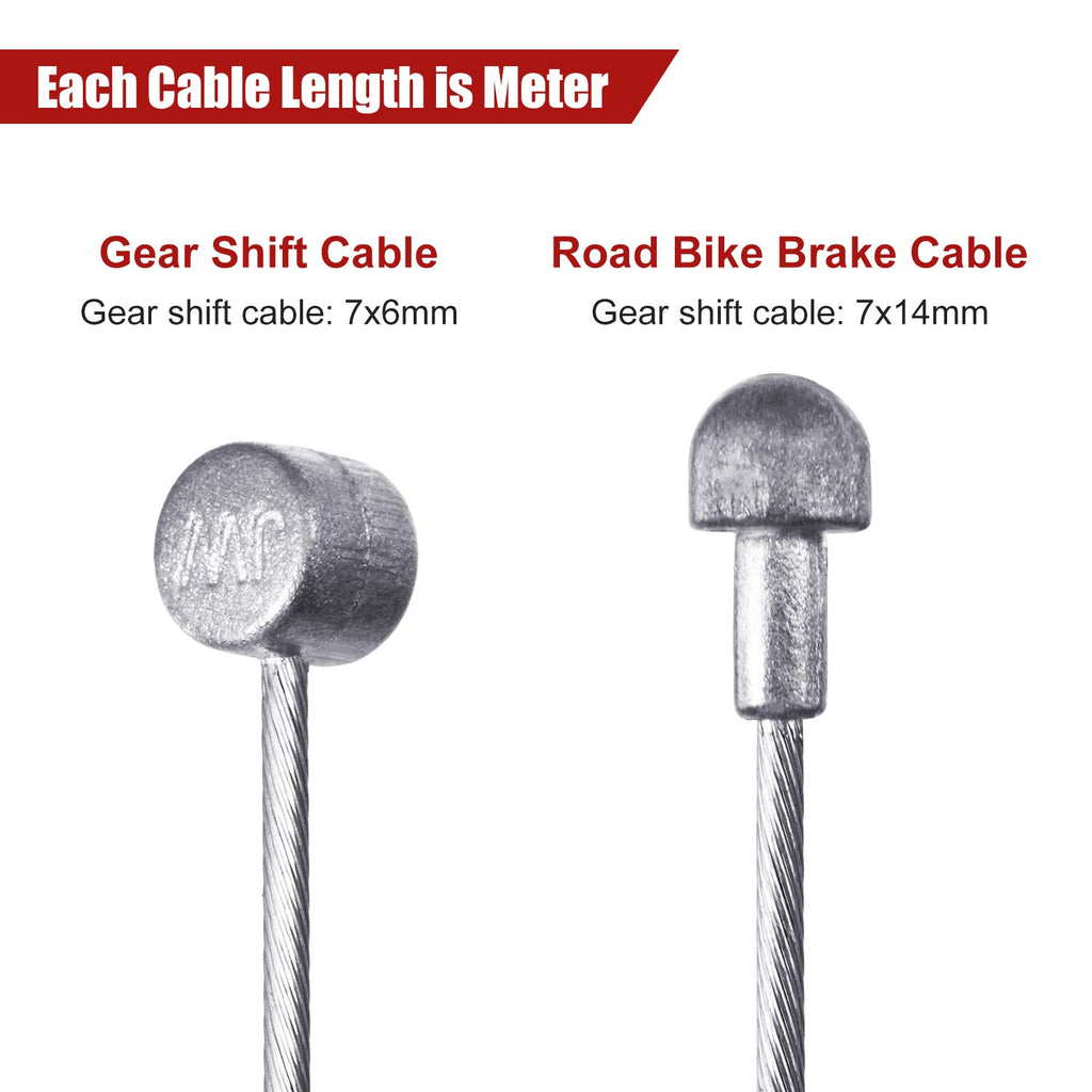4 Pieces Brake Cable Universal Bike Inner Brake Cable Housing Kit Bicycle Brake Cable Replacement For Mountain And Road Bike Gea