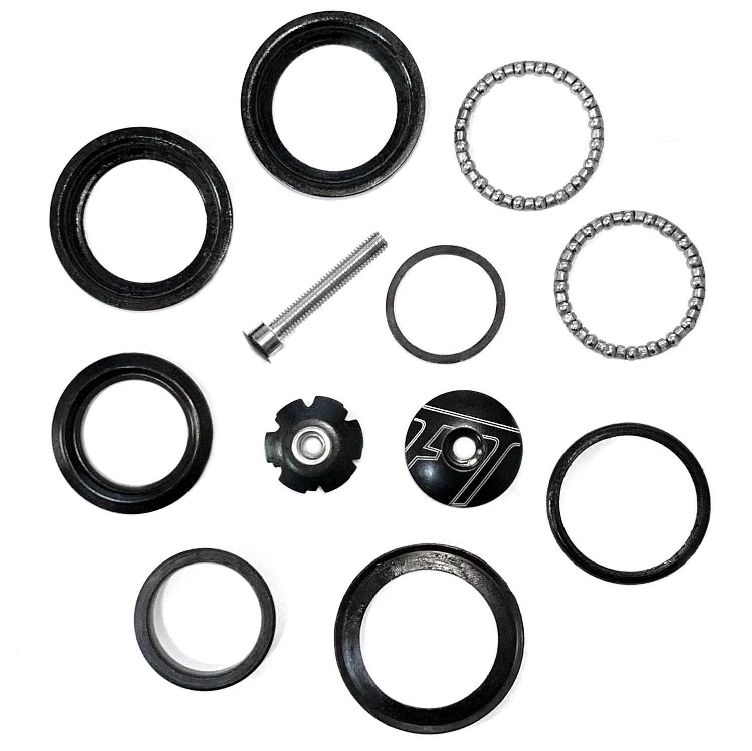 Farbetter 1-1/8'' Heavy Duty Headset Top Cap Bearings, 34Mm/ 44Mm Diameter Threadless Stem Tapered Sealed Bmx Bearing Nuts (44Mm