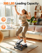Niceday Twist Stepper for Exercise at Home, Mini Stair Stepper with Resistance Bands at Home Workout Equipment with 300LBS Loadi