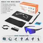 Polarized Sports Sunglasses For Men Women,Running Baseball Fishing Sunglasses,Cycling Mtb Bike Glasses Uv400