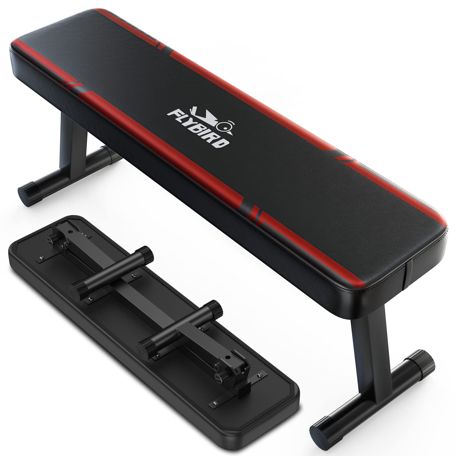 Flybird Flat Weight Bench Foldable 1000 Lbs Weight Capacity For Strength Training Bench Press, 45.3 Inches Long Workout Benches 