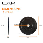 Cap Barbell Better Olympic Bumper Plate Set, Black, 10 Lb Pair