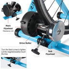 Bike Trainer, Magnetic Bicycle Stationary Stand For Indoor Exercise Riding, 26-29'' & 700C Wheels, Quick Release Skewer & Front