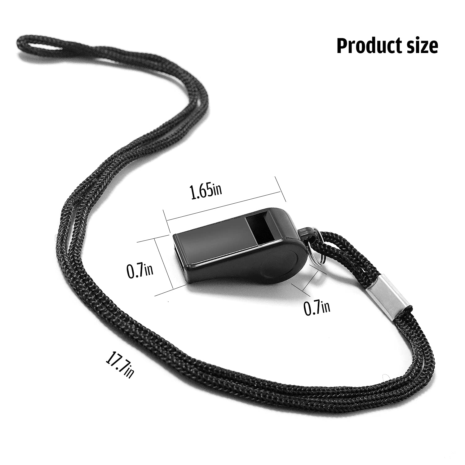 Xxinmoh Whistle With Lanyard For Coaches, Referees, Training, Outdoor Camping Accessories,Dog Whistle, Emergency Survival. (Blac