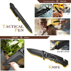 Survival Kit, Gifts For Men Husband Dad, Emergency Survival Gear And Equipment 14 In 1, Hunting Fishing Fathers Day Birthday Gif