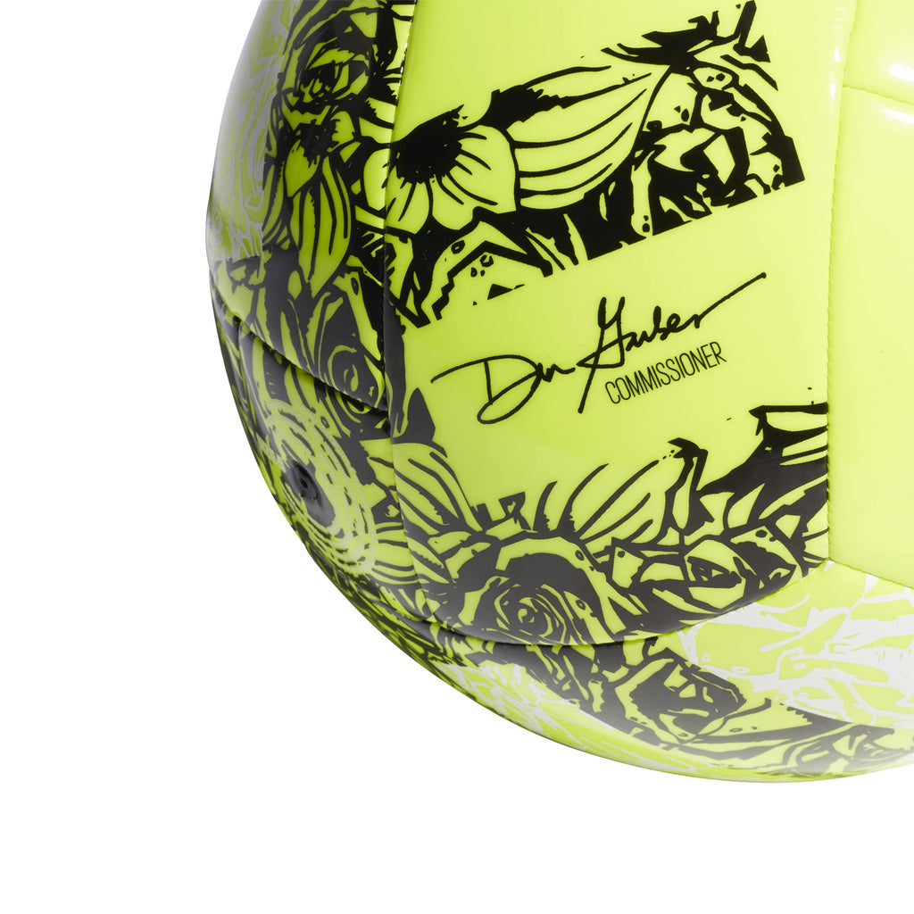 adidas MLS Club Soccer Ball, Solar Yellow/Black, 3