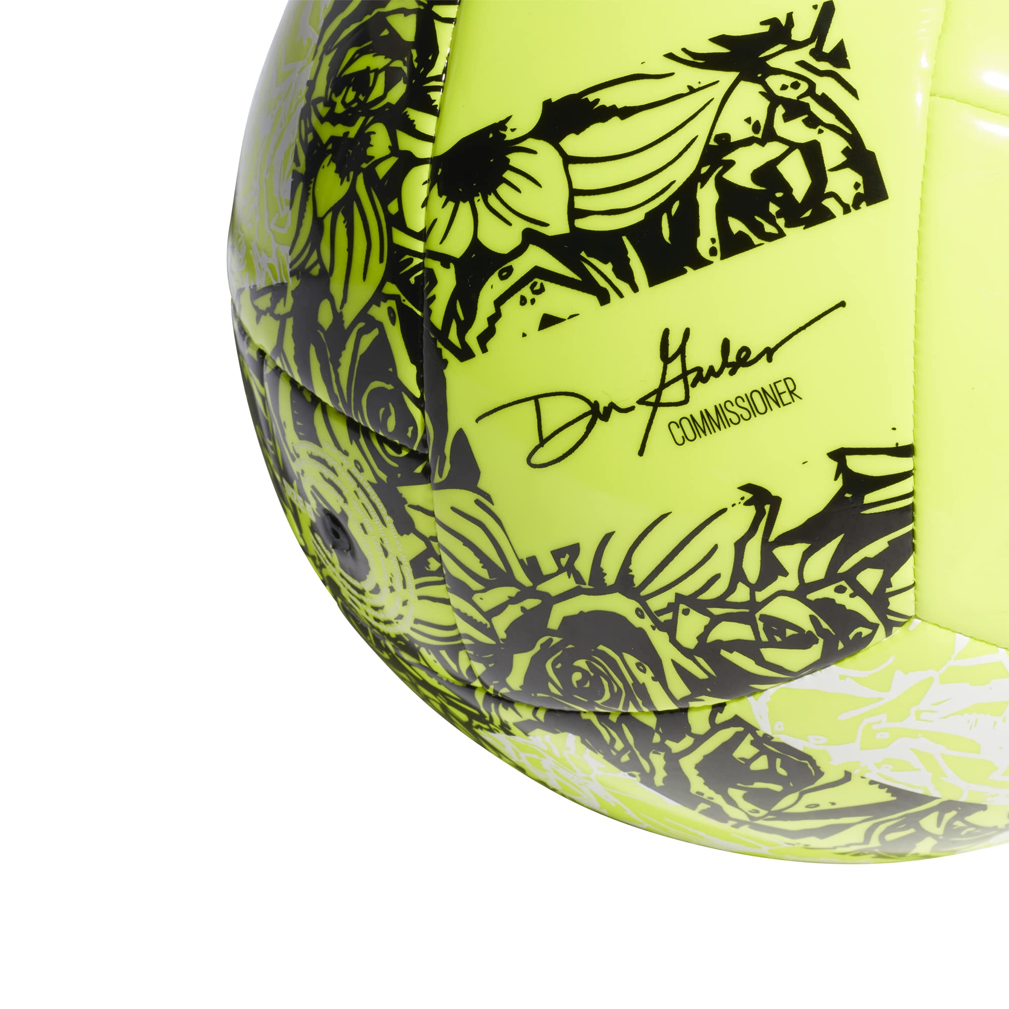 adidas MLS Club Soccer Ball, Solar Yellow/Black, 3