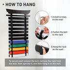 Winartton 12 Belts Karate Belt Display Rack With Stickers, Martial Arts Belt Display Holder, Taekwondo Belt Jiu Jitsu Belt Bjj B