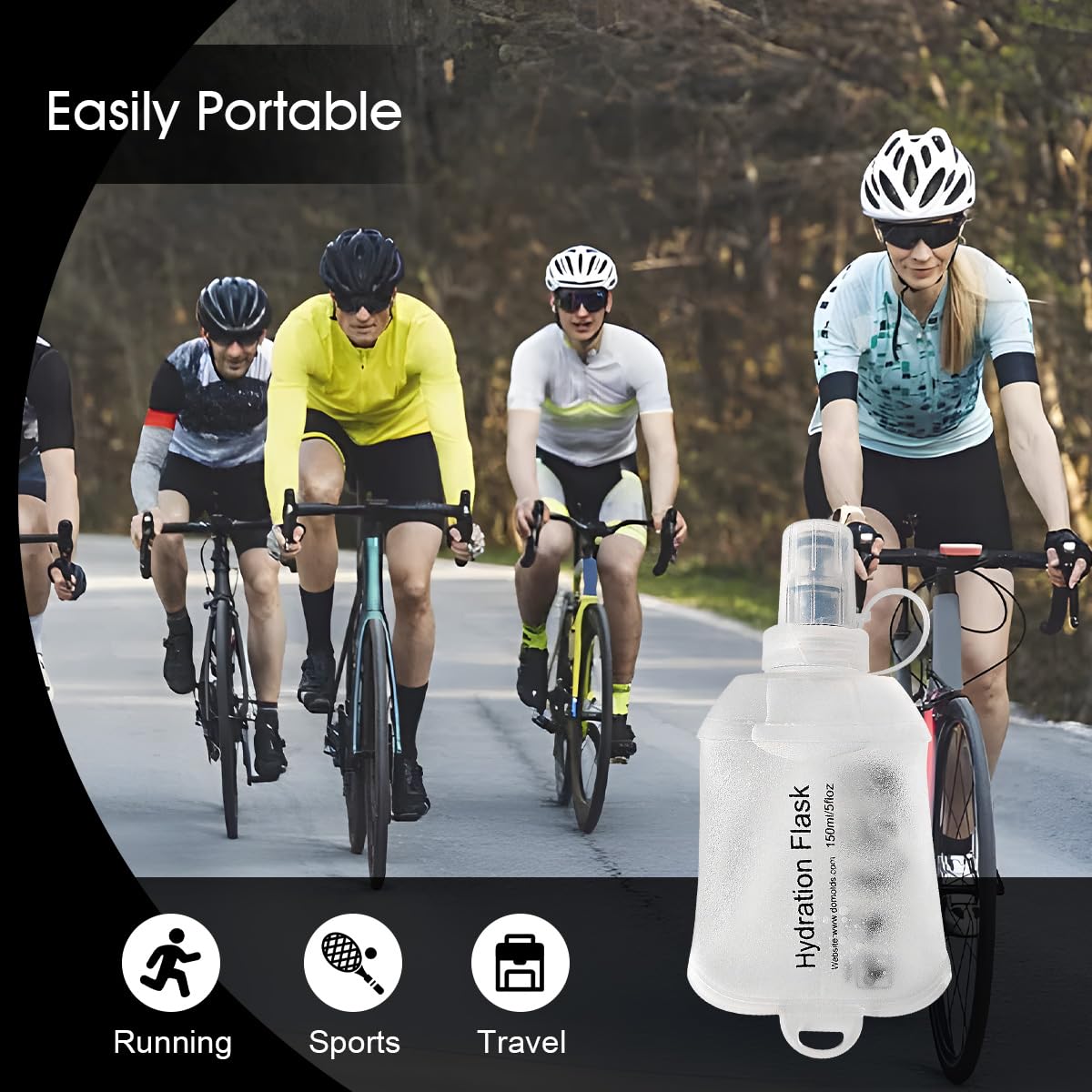WILDREEDS 500ml Soft Flask, TPU Collapsible Soft Water Bottle for Hydration Pack, Running Vest, Folding Water Bottle for Hiking