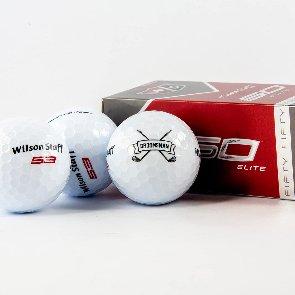 Groomsman Golf Balls, Wilson Staff Elite, Groomsmens Gifts, One Dozen