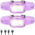 Blukar LED Headlamp Rechargeable,2000L Super Bright Headlight with Motion Sensor-Dimmable Brightness,8 Modes,Spotlight&Floodligh