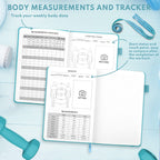 Epewizd Fitness Journal Hardcover Workout Planner 6- Month Undated Workout Log Book Home Gym Accessories For Women And Man-Sierr