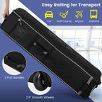 Goplus Golf Travel Bag With Wheels, Portable Golf Club Travel Bag With 3 Pull Handles, Smooth Zipper, Name Card Holder, Anti-Sli