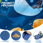 Famstar Beach Blanket Oversized Extra Large78 X110,Waterproof Sandproof Beach Blanket 2-8 Adults Lightweight Durable For Travel