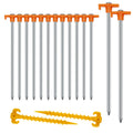 Tent Stakes Heavy Duty Camping Stakes,Avoforest 7.1/9.8Inch Non-Rust Metal Tent Pegs Ground Stakes Tent Spikes Camping,Garden,Hi
