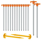 Tent Stakes Heavy Duty Camping Stakes,Avoforest 7.1/9.8Inch Non-Rust Metal Tent Pegs Ground Stakes Tent Spikes Camping,Garden,Hi