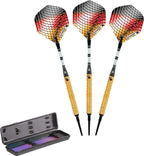Elkadart Titanium 90% Tungsten Soft Tip Darts With Storage/Travel Case, Gold, 18 Grams,One Size