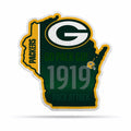 Rico Industries Nfl Football Green Bay Packers State Shape Shape Cut Pennant - Home And Living Room D  Cor - Soft Felt Ez To Han