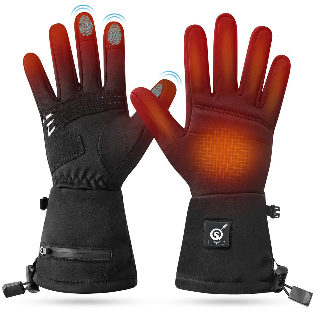 Upgraded Heated Glove Liners For Men Women, Rechargeable Electric Battery Heated Gloves Windproof Winter Glove Liners Thin Glove
