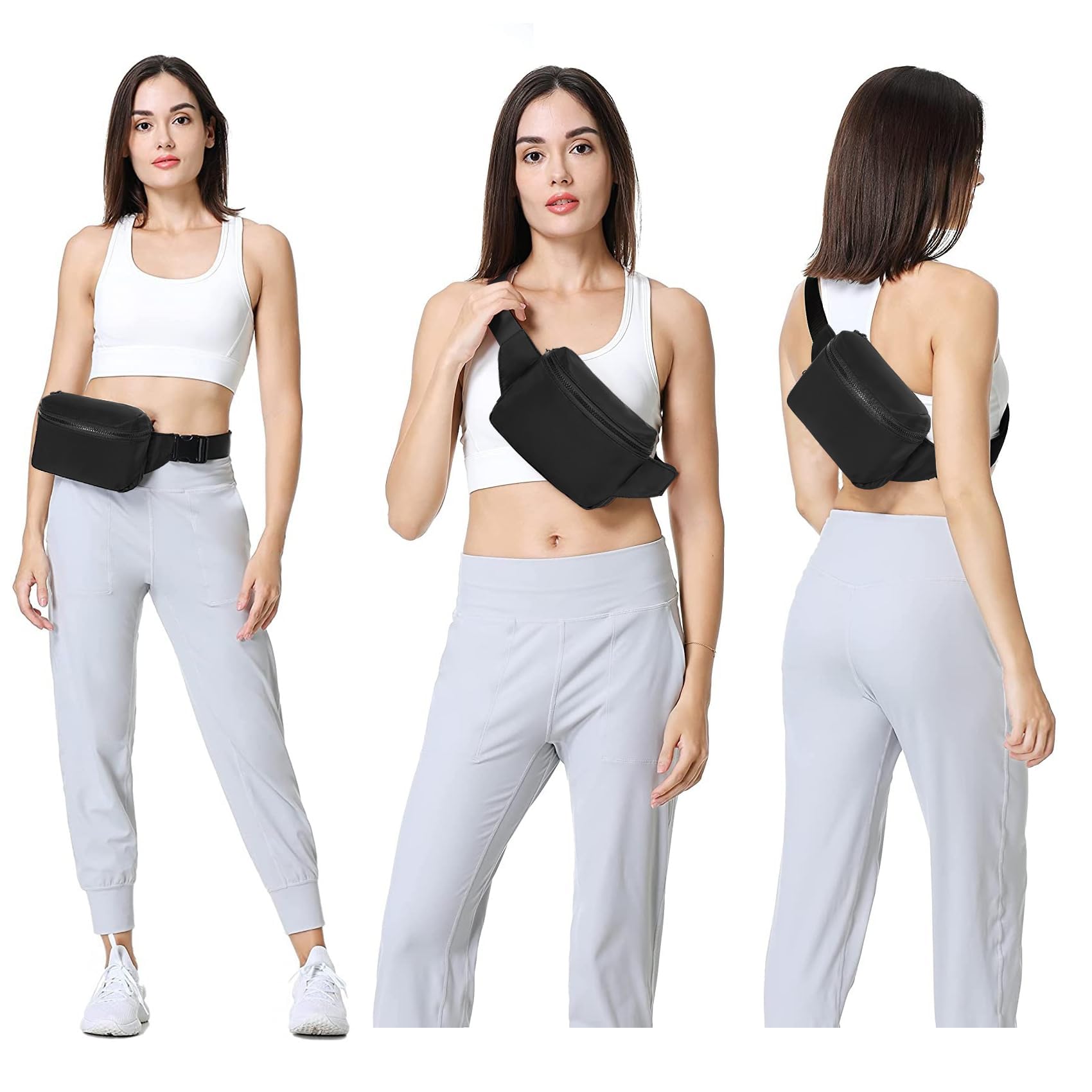 Vorolo Clear Fanny Pack Crossbody Bag For Women And Men Belt Bag Gift For Women Bum Bag With Adjustable Strap For Sports Clear B