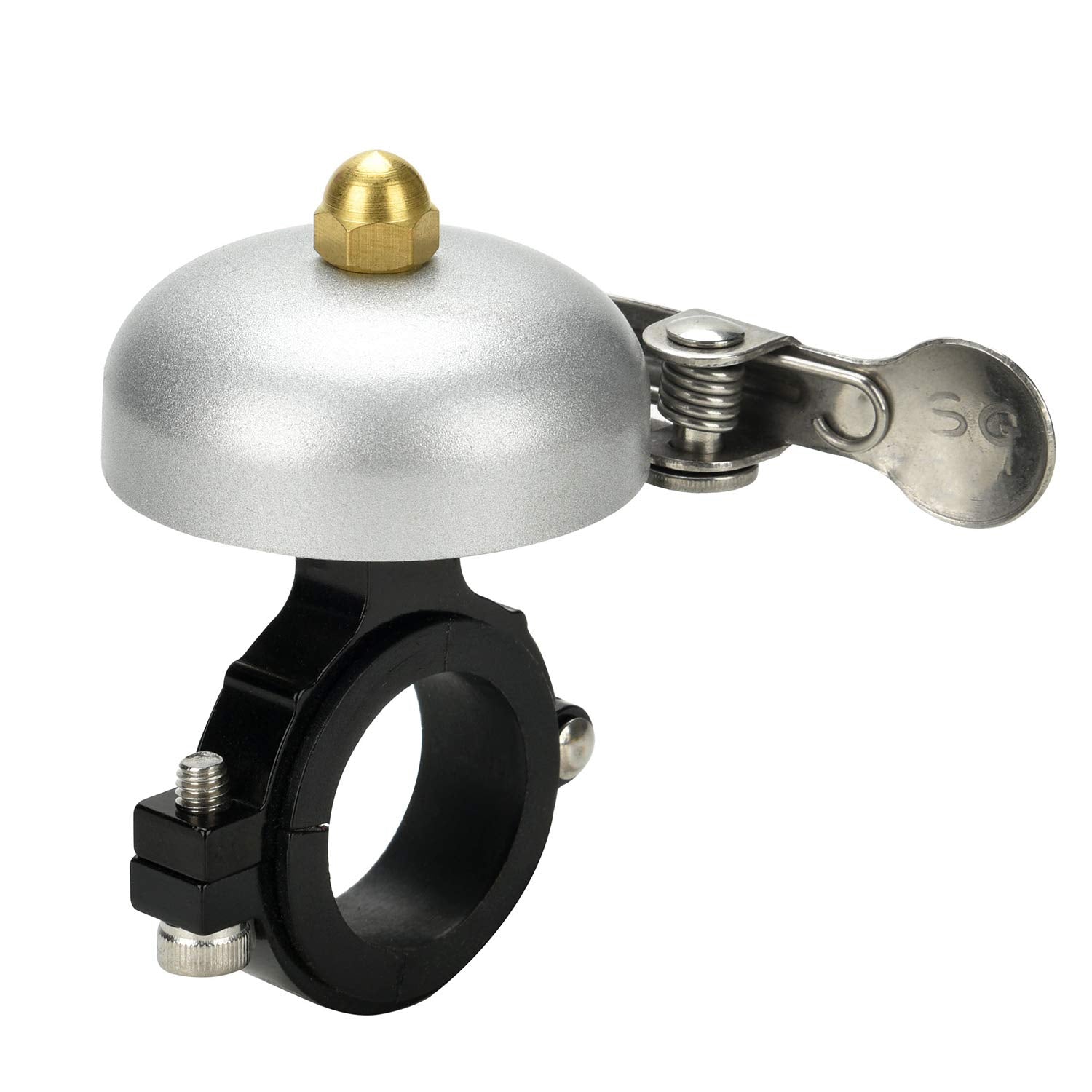 Bonmixc Vintage Bicycle Bell Brass Retro Bike Bell Silver Fit F20~29Mm Handlebars Suitable For Most Of Bike Handlebars