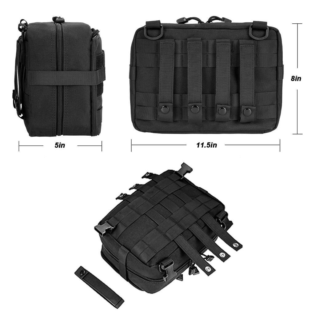 Jueachy Tactical Molle Pouch Admin Bag Utility Tool Pouches Molle Attachment Edc Large Pouches Expandable Molle Accessories Orga
