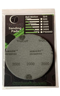 Trucut Sanding Pads  3 Pack  500, 1000, 2000 Grit  5'' Diameter  Sanding Pads Made For Bowling Balls  Surface Management  Bowlin