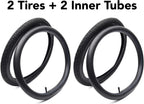 (Combo Set-2) Calpalmy 16'' X 1.75/1.95'' Kids Bike Replacement Tires And Inner Tubes Set - 2 Tires And 2 Inner Tubes Compatible