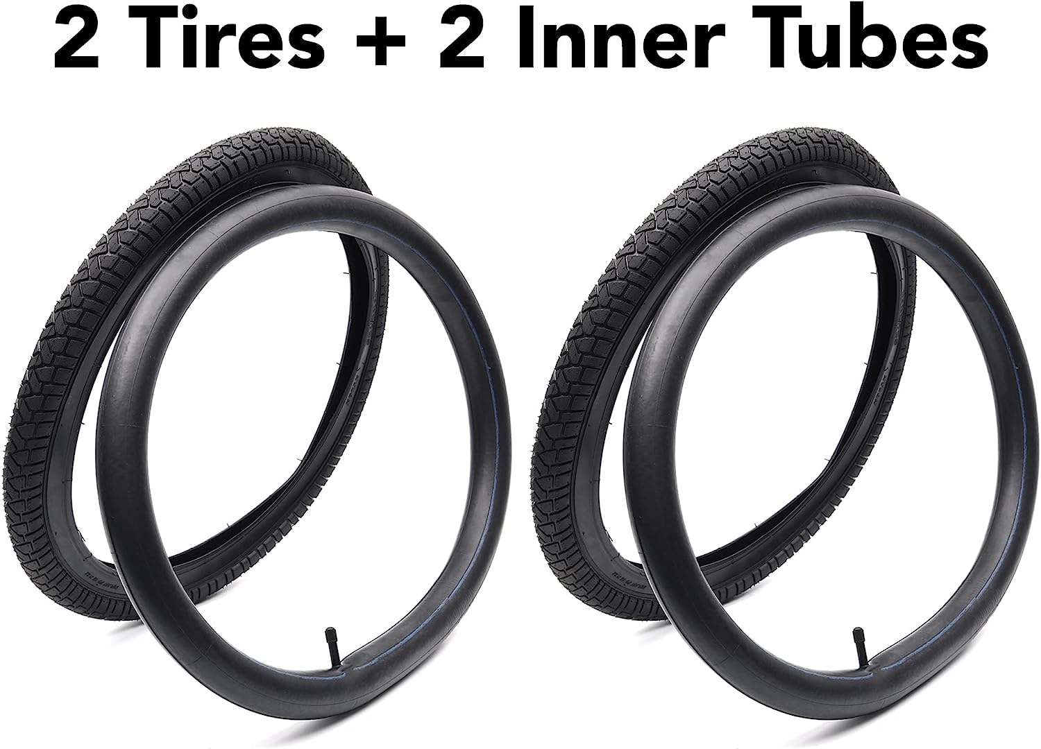 (Combo Set-2) Calpalmy 16'' X 1.75/1.95'' Kids Bike Replacement Tires And Inner Tubes Set - 2 Tires And 2 Inner Tubes Compatible