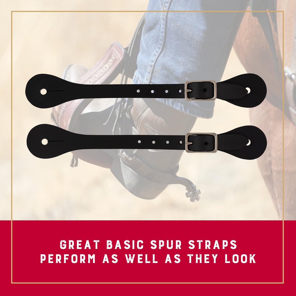 Weaver Leather Single-Ply Spur Straps, Black