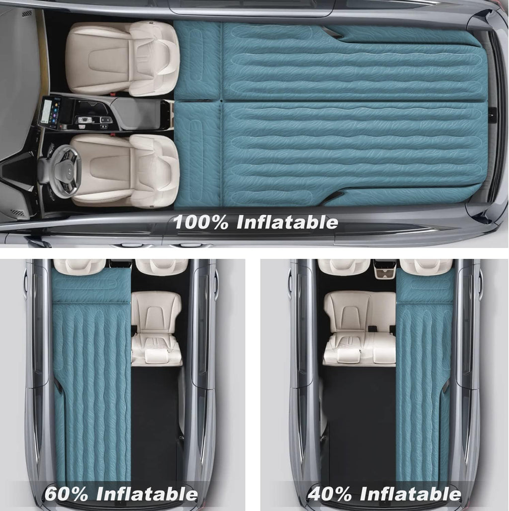 Umbrauto Car Air Mattress For Full Size Suv, Upgraded Flocked Surface/Durable 210T Bottom Van Camping Bed, Quick Inflation W/Ele