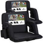 Sportneer Bleacher Chairs With Back And Cushion: 24'' Extra Wide 2.5'' Thick Comfy Cushion Stadium Seats With Armrest, 6 Adjusta