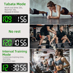 Anexer 16.5 Large Led Timer With Remote Control - Multifunction Countdown Clock For Gym, Hiit, Mma Training, Wall/Desktop Mount,