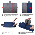 Tirrinia Outdoors Waterproof Throw Blanket, 51X 59 Sherpa Fleece Stadium Windproof Mat Boat, Traveling, Camping, Hiking, Footbal