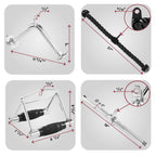 Yes4All Combo Double D Handle Cable Attachment, Tricep Ropetricep Pull Down Rope, Rotating Straight Bar, And V-Shaped Bar Handle