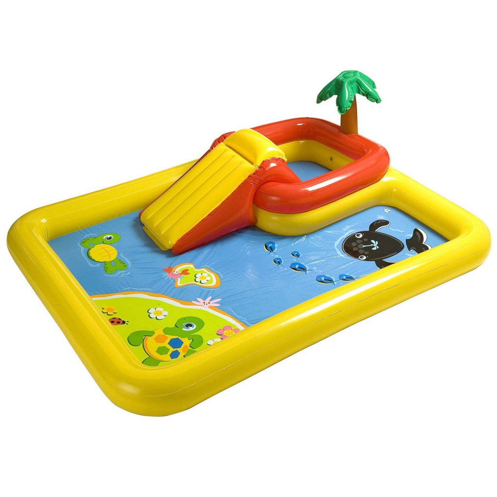 Intex 57454Ep 100-Inch X 77-Inch Inflatable Ocean Children'S Play Center Outdoor Backyard Kiddie Pool And Game Set