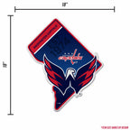 Rico Industries Nhl Washington Capitals State Shape Shape Cut Pennant - Home And Living Room D  Cor - Soft Felt Ez To Hang