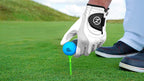 Zero Friction Male Mens Cabretta Elite Golf Glove 2 Pack, Free Tee Pack White & White, Universal Fit (Gl72007)