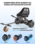 Gyroor K2 Balancing Scooter Go Kart Attachment for Kids & Adults, Adjustable Frame Length Balancing Scooter Seat Attachment for